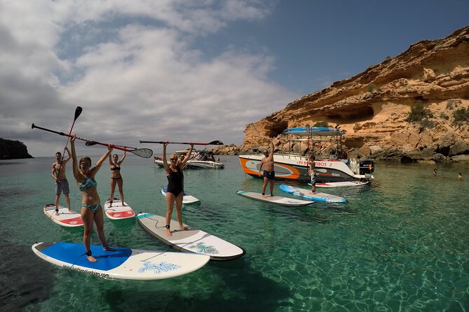 3 Hours by Boat with Paddle Surf Course, Snorkel and more - Learning SUP with Ruben and Manu