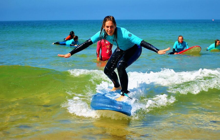 Albufeira: Surfing Lesson at Galé Beach - Meeting the team beside Albufeira’s pier