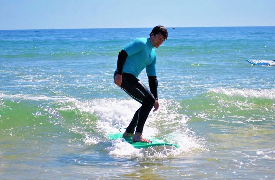 Albufeira: Surfing Lesson at Galé Beach - The warm-up and safety briefing