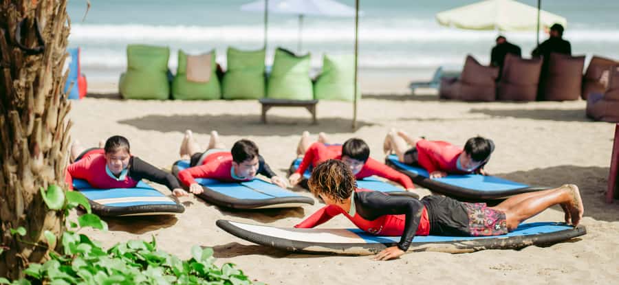 Bali: Surfing Lesson at Legian Beach by Tio Surf - Meeting your instructor and getting ready
