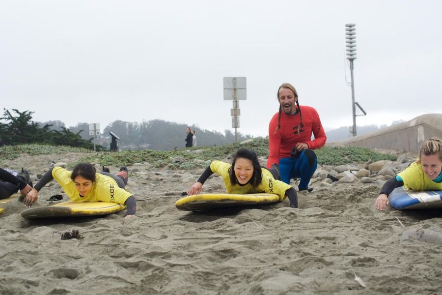 Beginner Surfing Lesson - Pacifica or Santa Cruz - What you learn before touching the waves