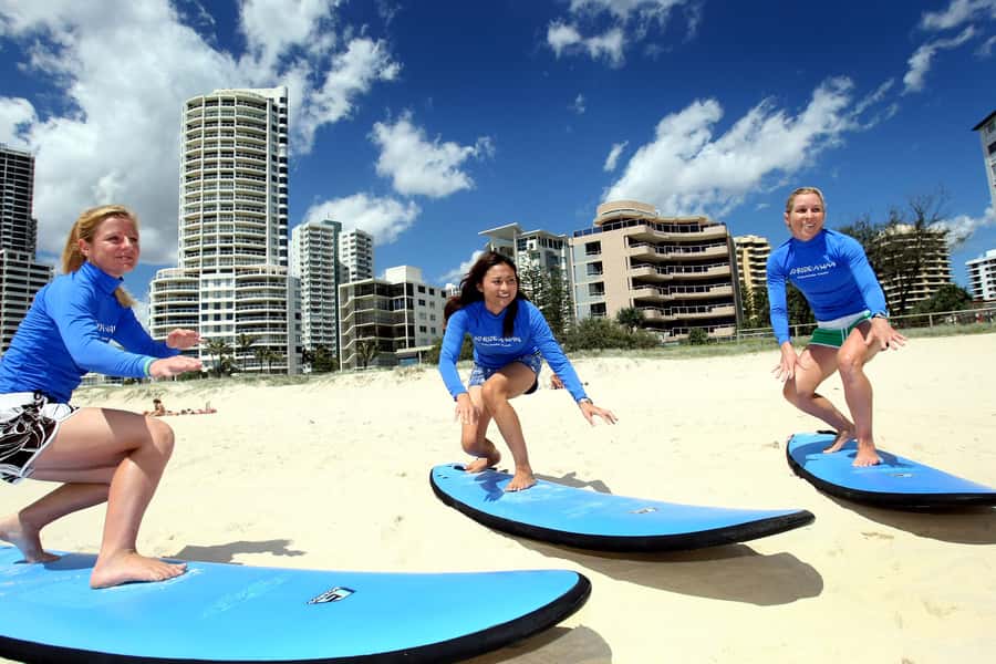 Broadbeach: 2 Hour Surf Experience on the Gold Coast - Back on the sand: learning how to stand