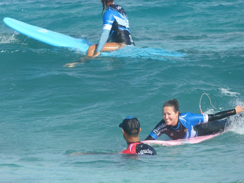 Corralejo: Surf Lessons for Beginners with Hotel Pickup - Beach practice before the first wave