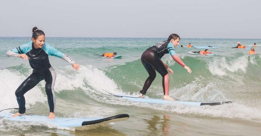 El Palmar: Group Surf class. - Getting comfortable with the board and the sea