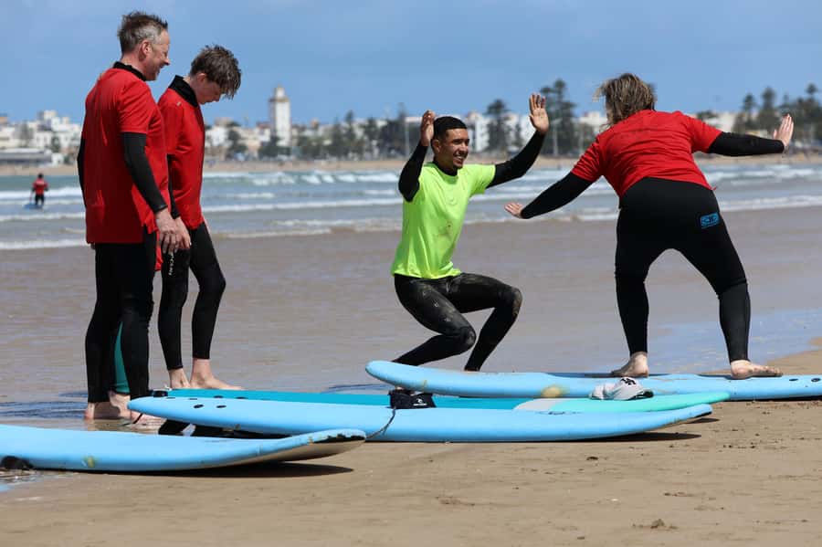 Essaouira: Surf Lessons - The first 20 minutes: warm-up, safety, and board practice