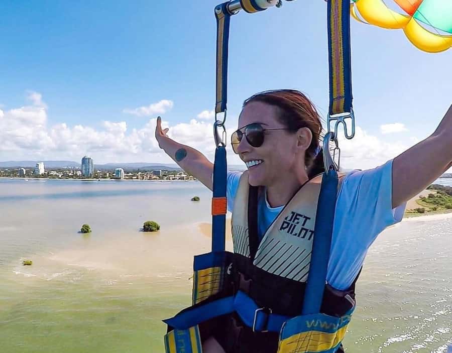 Gold Coast: Surfers Parasailing with Free Photos - Starting at Paradise Point Marina