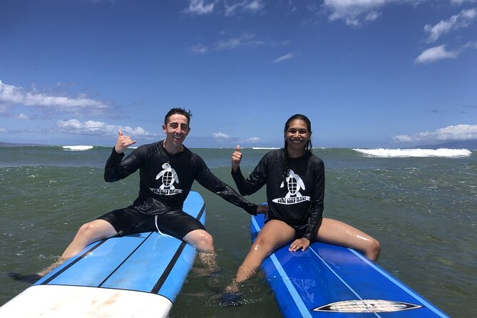 Group Surf Lesson at Kalama Beach in Kihei - The short land lesson that makes the water easier