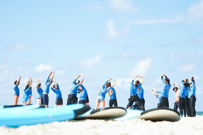 Half Day Guided Surf Lesson in Byron Bay - Learning in waist-deep water