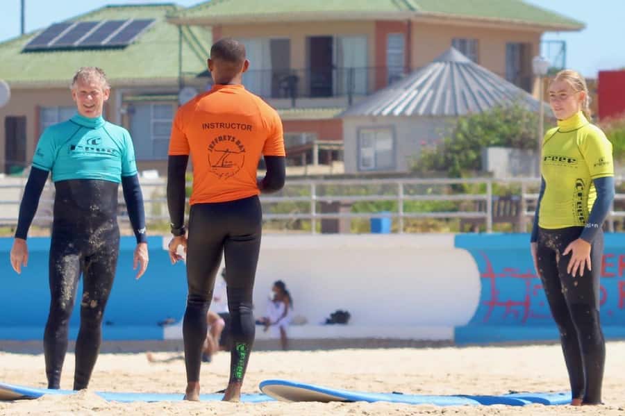 Jeffreys Bay: Learn to Surf Group Lesson - The First Three Steps Start on the Beach