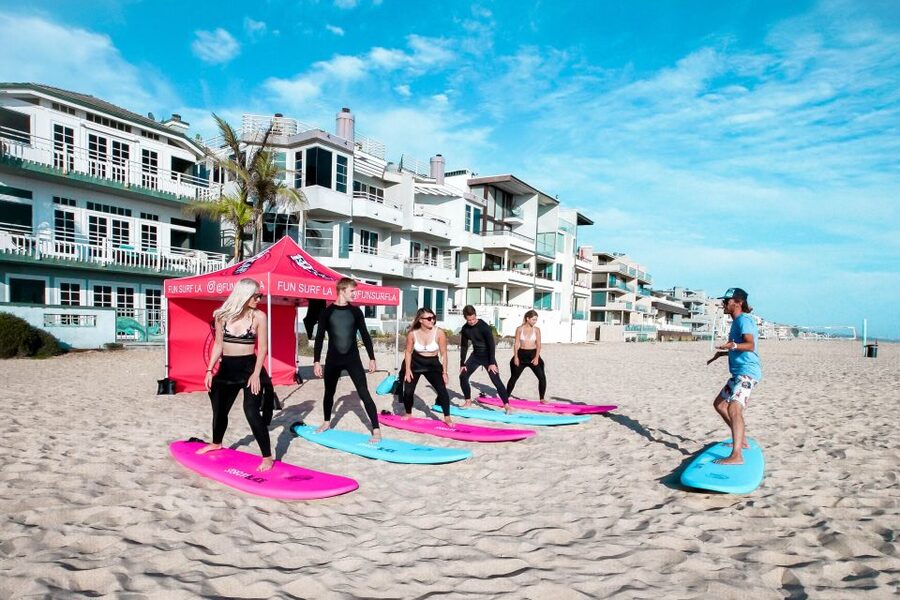 Los Angeles: Surfing Lesson in Venice Beach - About 40 minutes of coached ocean time
