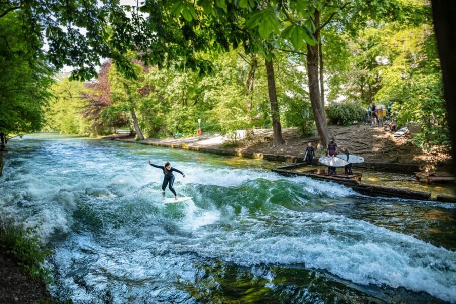 Munich Surf Experience Surfing In Munich Eisbach River Wave - Is $131 a fair price?