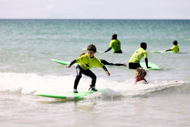Newquay: Kids Surf Lessons, For 8-13 Years. Fun & Safe! - The water session: lots of attempts, not a rushed demonstration