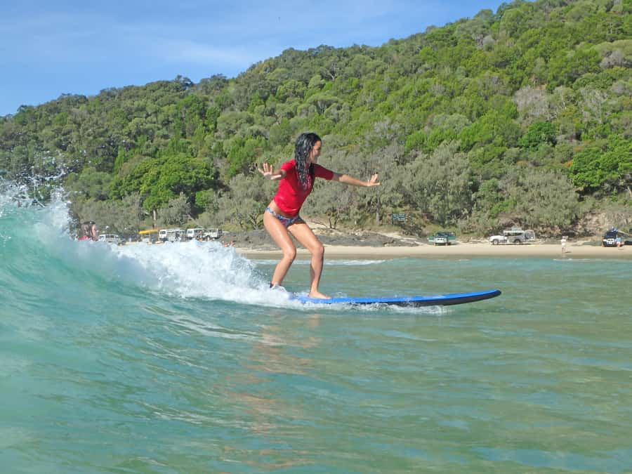 Noosa: Epic Learn to Surf Safari 4x4 - Double Island Point - Why Double Island Point works for first-time surfers