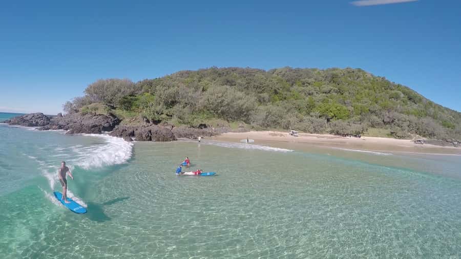 Noosa: Epic Learn to Surf Safari 4x4 - Double Island Point - The 4WD journey through Great Sandy National Park