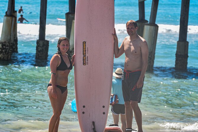 One Hour Surf Lesson with Experienced Instructor - Board included, wetsuit extra
