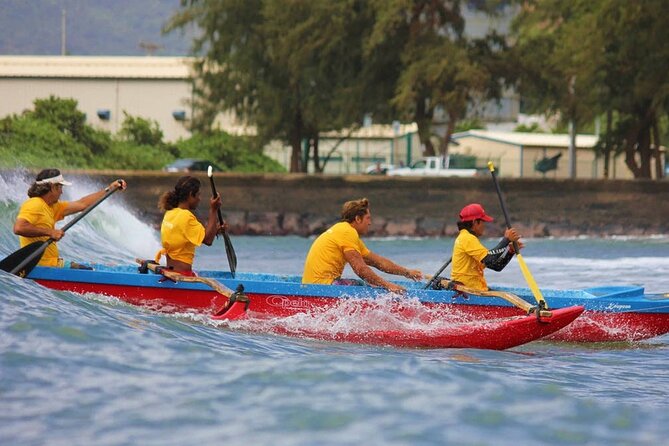 Outrigger Canoe Surfing at Kalapaki Beach - Kukii Point Lighthouse and the Coastal View
