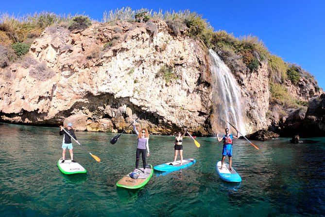 Paddle Surf Route Cliffs Nerja and Cascada de Maro + Snorkel - Cueva del Lobo and the First Coastal Views
