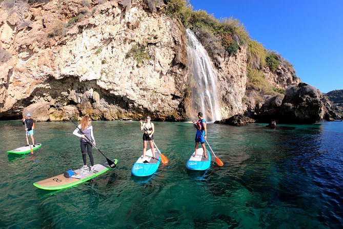 Paddle Surf Route Cliffs Nerja and Cascada de Maro + Snorkel - Guides, Safety, and Communication