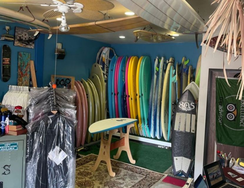 Pismo Beach: Surf Lessons with Instructor - Getting fitted with a board, wetsuit, and leash