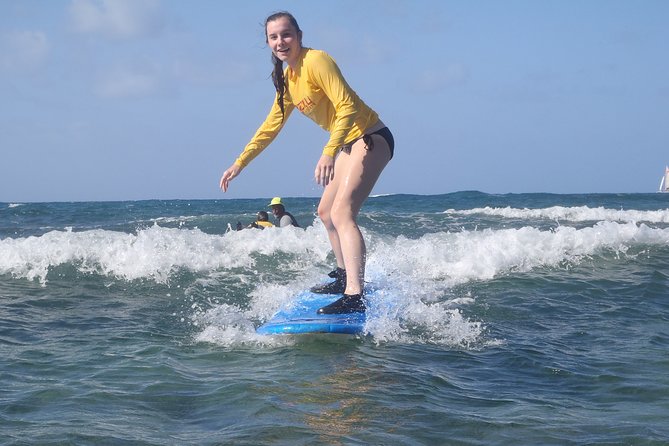 Po'ipu Surf Lesson - Learning the pop-up before you meet the waves