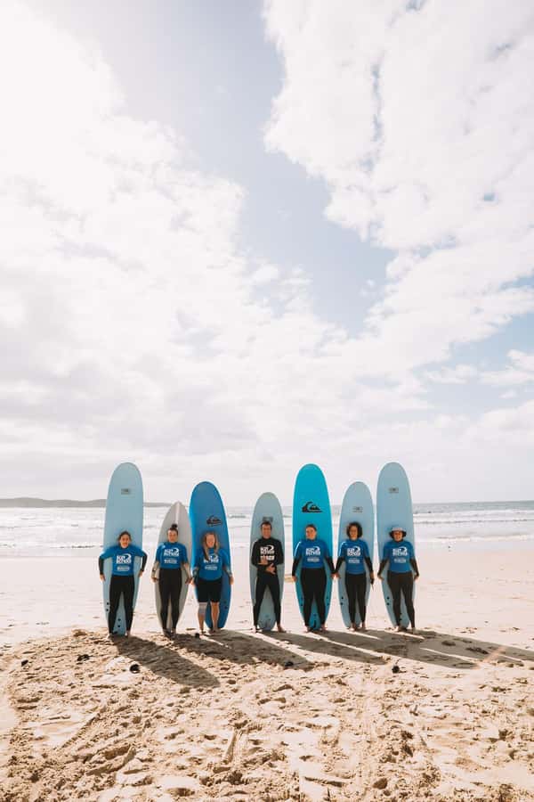 Port Stephen: One Mile Beach Group Surf Lesson - Waist-deep water and your first white water waves