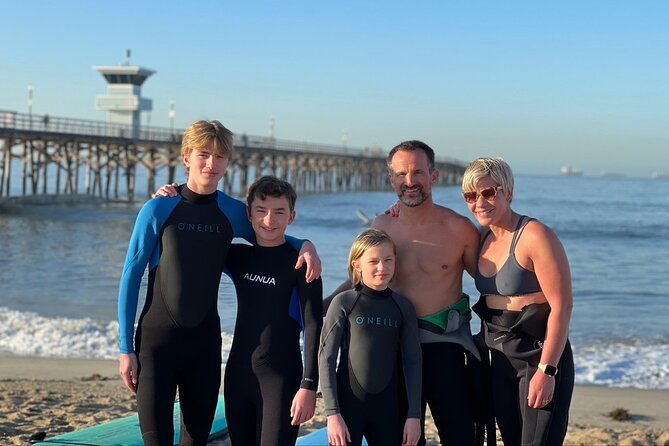 Private Surf Lesson in Huntington Beach - Bolsa Chica State Beach - Working with a coach in the water