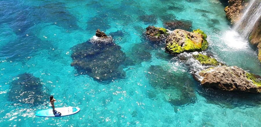 Ruta libre en paddel surf por la cascada de Nerja y Maro 😍 - Paddling toward the caves and Maro coast