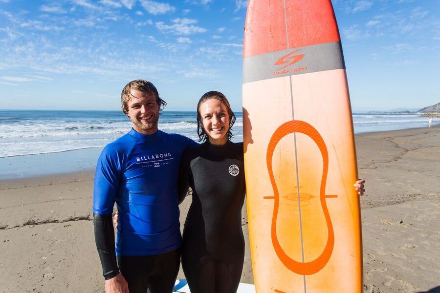Santa Barbara: 1.5-Hour Private Beginner's Surf Lesson - Getting fitted for the wetsuit and longboard