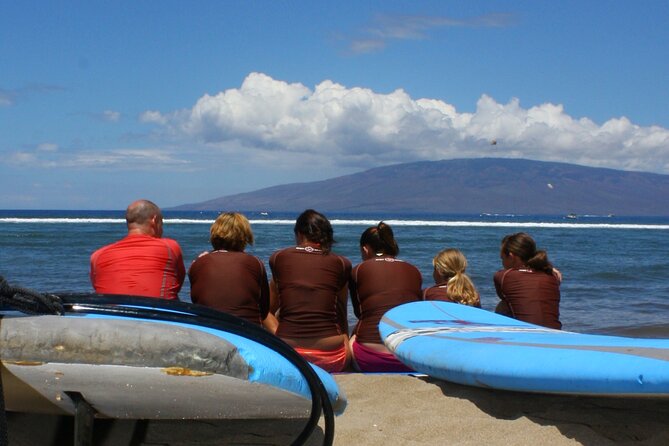 Semi-Private Surf Lesson - 3 Students 1 Instructor - Heading toward the Breakwall in Lahaina