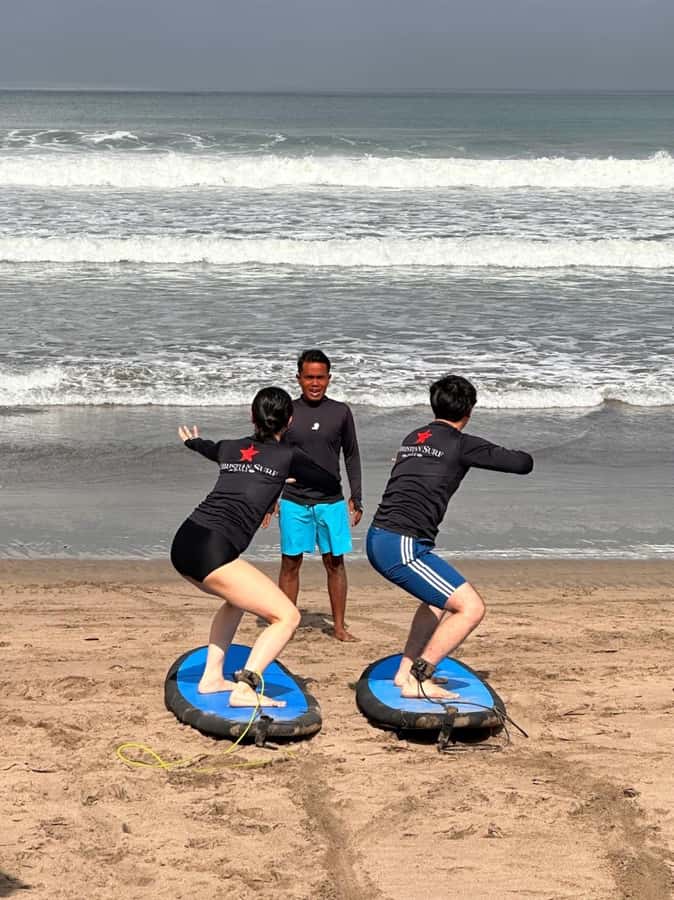Seminyak: Beginner Surf Lesson with Pro Instructor - Getting on the board and catching your first waves