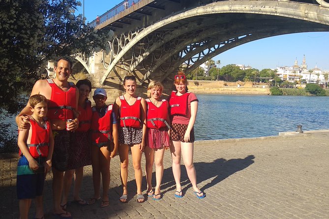 Seville Paddle Surf Sup in the Guadalquivir River - Looking up at the Torre del Oro