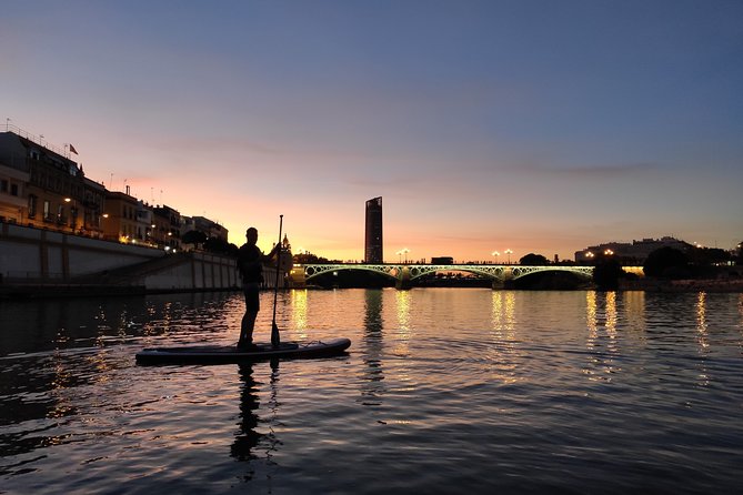 Seville: Sunset in Paddle Surf - Torre del Oro: a strong opening view