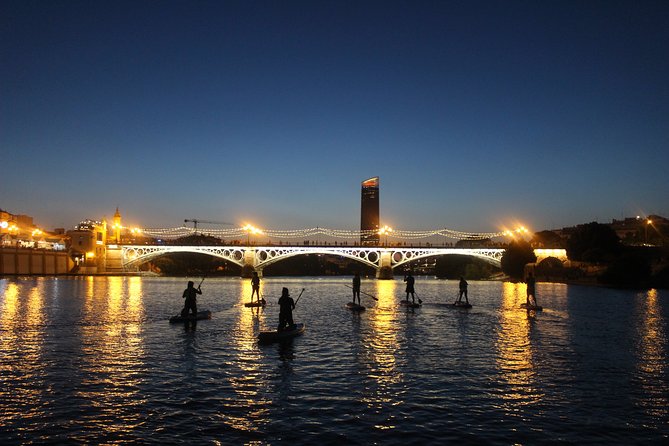 Seville: Sunset in Paddle Surf - Giralda and Cathedral views from the water