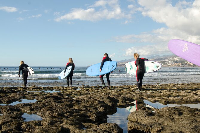 Small Group Surf Lesson in Playa de las Américas - Getting fitted for the wetsuit and board