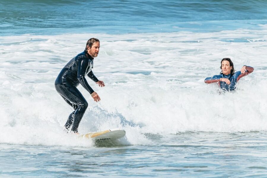 Solana Beach: Private Surf Lesson with Board and Wetsuit - Moving into the Pacific surf