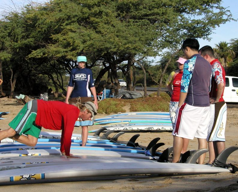 South Maui: Kalama Beach Park Surf Lessons - Getting fitted with the right equipment