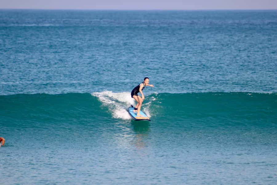 Surfing Class for Beginners Legian Beach Bali - Getting Ready With a Board and Rash Guard