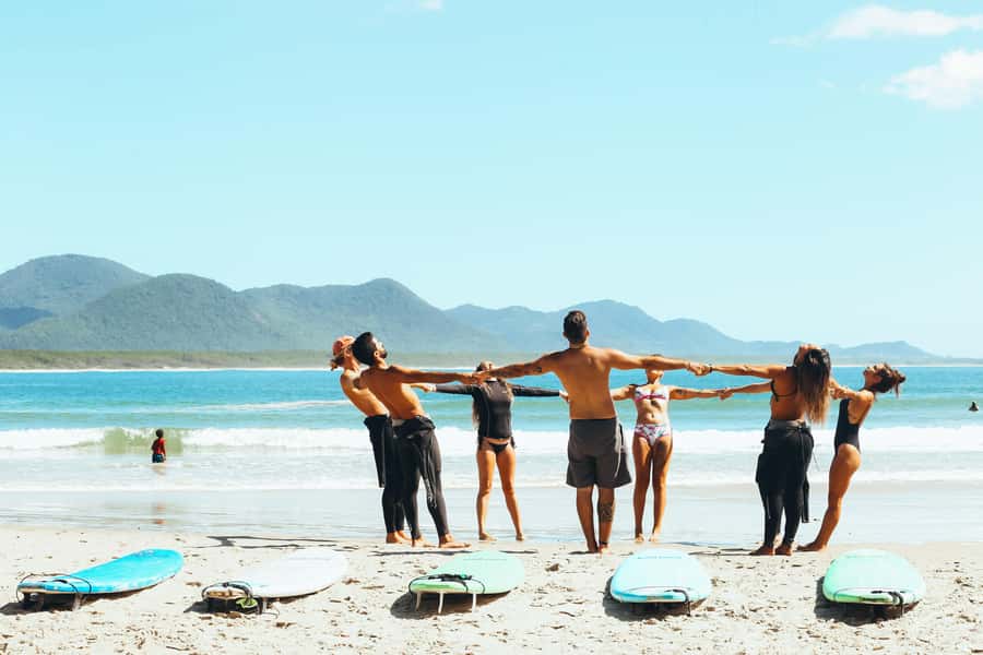 Surfing Lesson with Sea Wolf - Patient instruction is the main strength