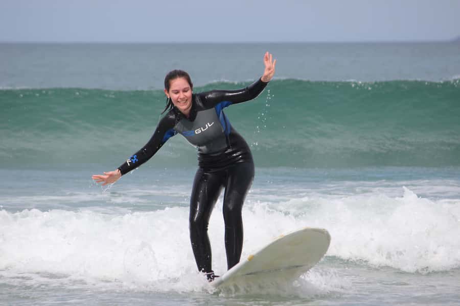 Surfing Lesson with Sea Wolf - Who will get the most from this lesson