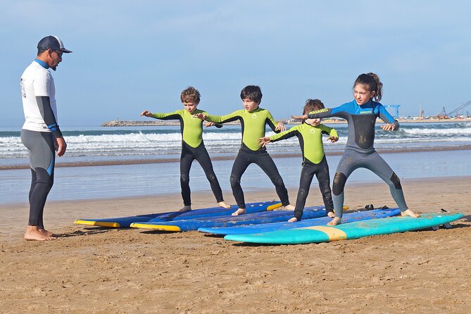 Surfing lessons in Essaouira - The beach warm-up comes first