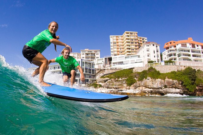 Surfing Lessons on Sydney's Bondi Beach - Meeting at Lets Go Surfing in North Bondi